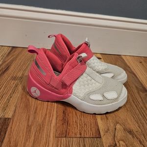 Kids Pink and White Slip-On Athletic Shoes